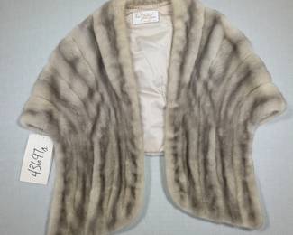 Vintage Cerulean Brand Natural Blue Mutation Mink Stole