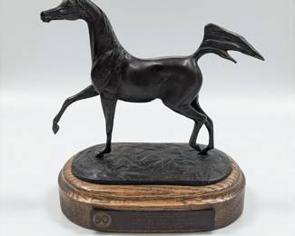 2007 Canadian National Arabian Horse Reserve Championship Bronze Sculpture by Jill Mckinney
