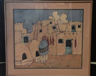 A Large Vintage Native American Textile Art Work by Judi Hubbard, 1988