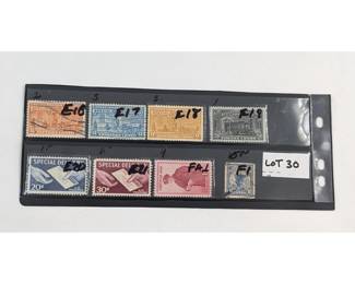 Lot Of 17 United States Special Delivery Stamps, 10-Cent Blues To 30-Cent Special Delivery
