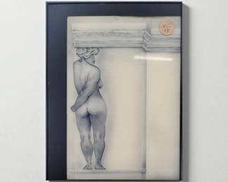 Suzzette Urs Signed Reverse Acrylic Glass Art Dated 1996