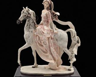Giuseppe Armani Figurine: "Lady On Horse" 695C With Original Box