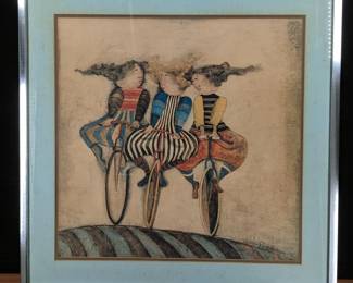 Bolivian Artist Graciela Rodo Boulanger Digital Print "Holiday On Wheels"