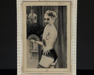 Vintage Lenticular Risque Burlesque Women Photograph