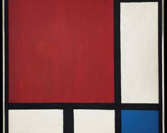 Abstract Red Blue White And Yellow Composition Attributed To Piet Cornelis Mondrian 1872-1944