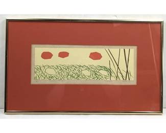 Limited Ed. 11/20 "Summer Clouds" Abstract Serigraph, Pencil Signed "Emery", Dated 1973