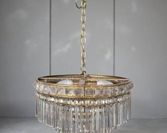 Mid Century Modern Crystal Chandelier