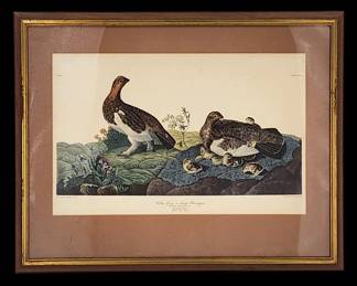 J.J. Audubon, Willow Grouse Or Large Ptarmigan, PLATE CXC1, NO. 39. Digital Print