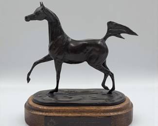 2005 Canadian National Arabian Horse Reserve Championship Bronze Sculpture by Jill Mckinney