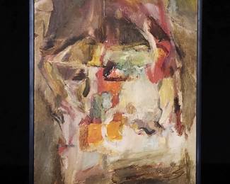 Abstract Expressionist Painting Attributed To Willem de Kooning 1904-1997 Unsigned