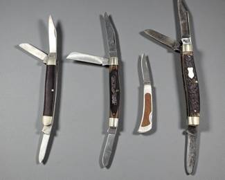 Lot Of 4 Vintage American Pocket Folding Knives