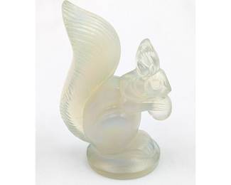 A Vintage French Sabino Opalescent Glass Squirrel Figure