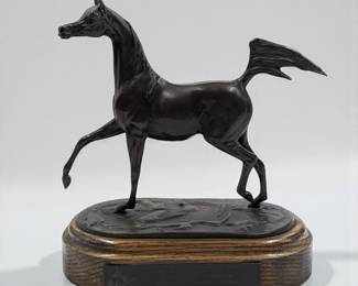 2004 Canadian National Arabian Horse Reserve Championship Bronze Sculpture by Jill Mckinney