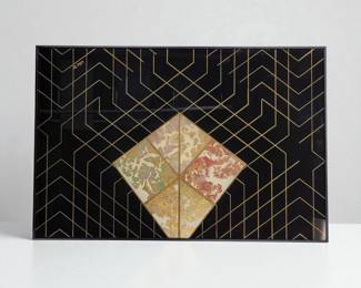 Suzzette Urs Signed Reverse Acrylic Glass Art Dated 1985