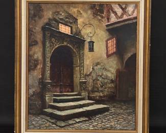 Signed Rudo Schwarz (German, 1906-1983) Oil On Canvas Landscape Painting