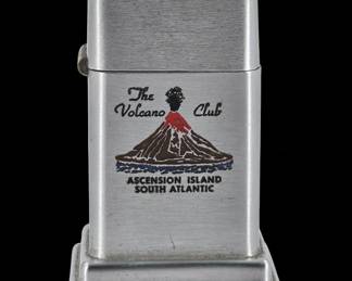Vintage Zippo Lighter "THE VOLCANO CLUB" On Ascention Island In The South Atlantic RARE