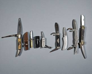 Lot Of 7 Vintage American / European Pocket Folding Knives