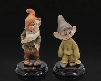 Giuseppe Armani Figurines: Walt Disney's "Sneezy" 914C And "Dopey" 200C With Boxes
