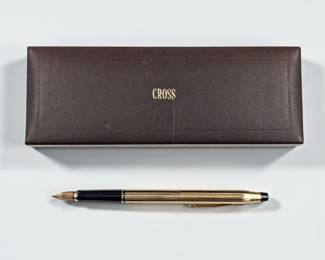 Vintage Cross Classic 10K Gold Filled Fountain Pen With 14K Gold Nib, Includes Case