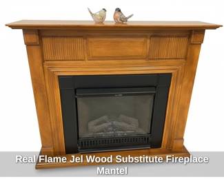 Real Flame Jel Wood Fireplace with Mantel