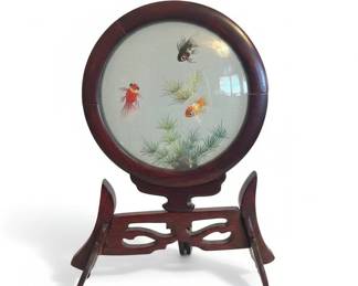 Antique Embroidered Silk Panel