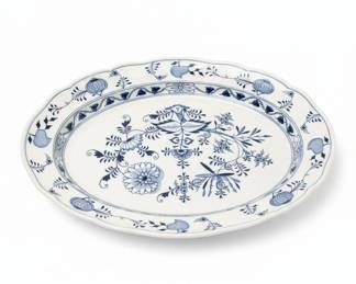 Meissen Blue Onion Pattern Oval Serving Platter
