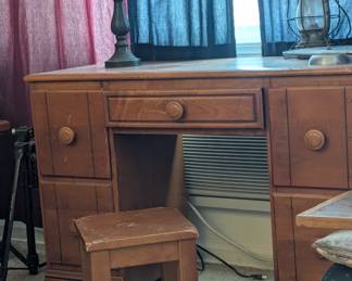 Desk with small chair