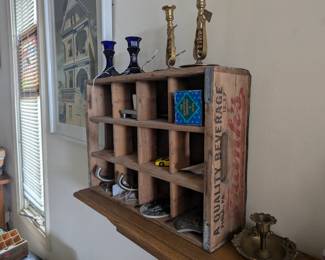 Vintage beverage box. Cool for displaying all your stuff