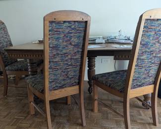 Beautiful dining room table and chairs.