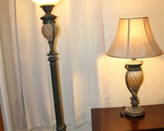 floor lamp and matching table lamp