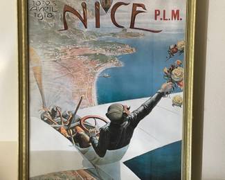 $250.00 Vintage framed travel poster
