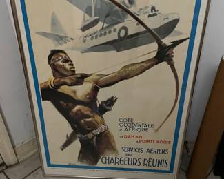 $250.00 Vintage framed travel poster