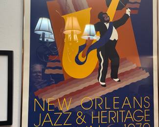 $500.00. LIMITED EDITION, signed and numbered by artist John Martinez. Vintage New Orleans Jazz and Heritage Festival Poster - 10th Anniversary (1979). This piece sells for $800-1000 on line 😉