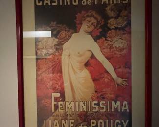 $250. Vintage framed Paris advertisement