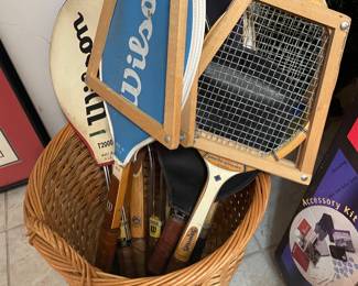 Vintage tennis rackets