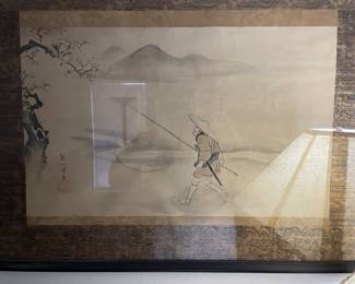 $350.00 Japanese ink wash painting signed
