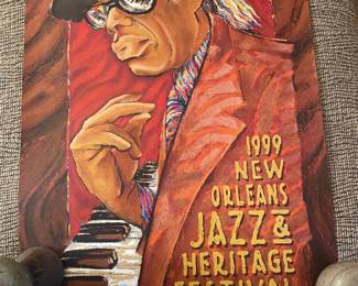 $400.00. 1999 NEW ORLEANS JAZZ FEST POSTER Professor Longhair Signed and numbered By George Dureau