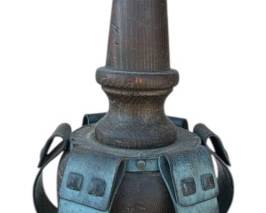 Vintage Wood Fire Hose Design Lamp