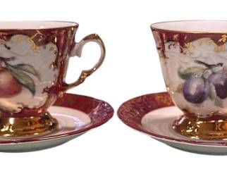 Two Signed Limoges France Tea Cups