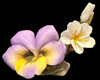 Signed Capodimonte Porcelain Flower