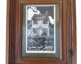 Vintage Samuel Springer House Print