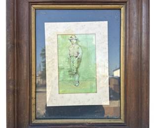 Signed Bautista Watercolor Painting