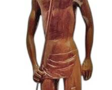 Wood Carved Sculpture WarriorHunter