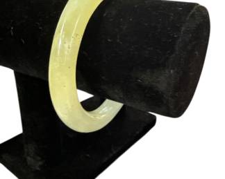 Vintage White Jade Bangle Bracelet