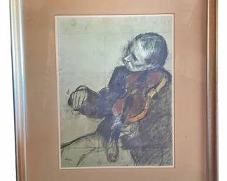 Edgar Degas Violinist, Study