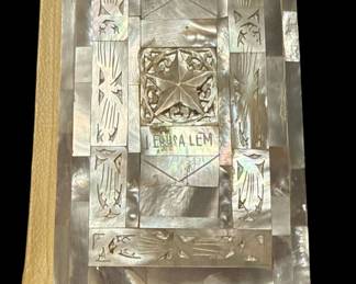 Vintage Mother of Pearl Jerusalem Bible