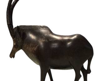 Hand Carved Sable African Antelope
