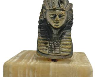 Vintage Egyptian Pharaoh Bust Figurine