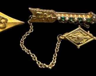 10k Gold Vintage Sorority Pin