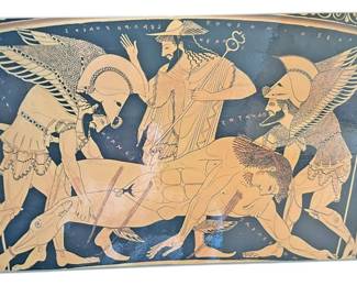 Print of Euphronios Krater Greek Vase
